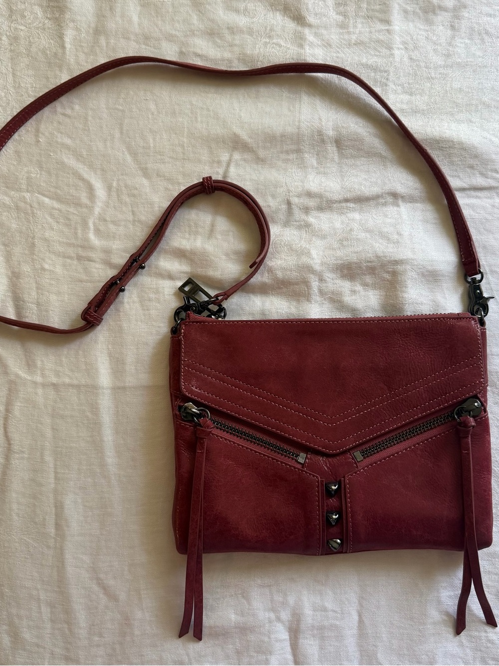 Botkier Women's Leather Crossbody Bag Purse Chili Red